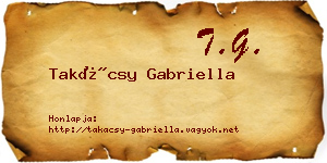Takácsy Gabriella névjegykártya