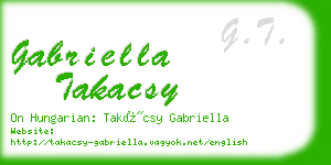 gabriella takacsy business card